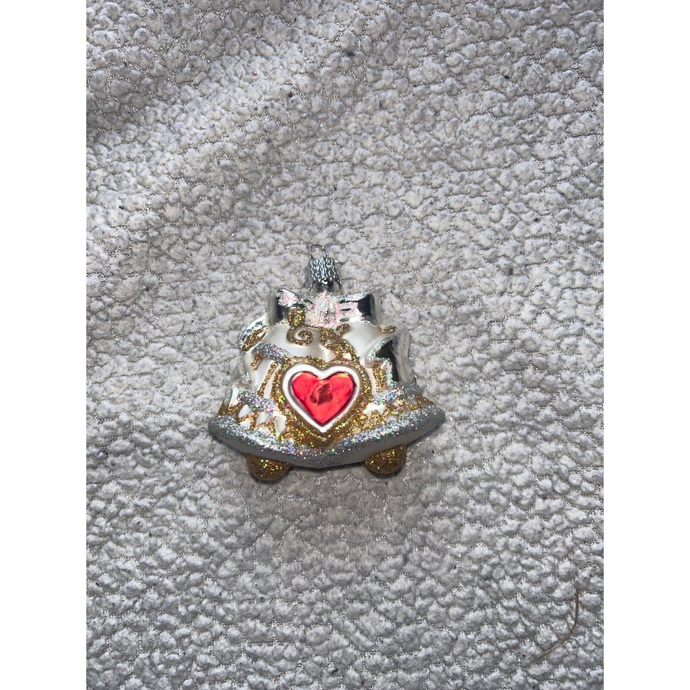 Vintage‎ Glass OWC Two Bells Ornament